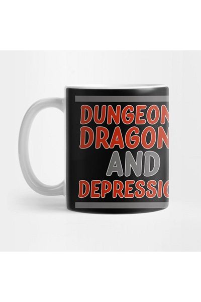 TatFast Dungeons Dragons and Depression Mug, Gift, Dowry, Presentation