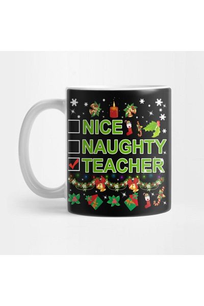 TatFast Merry Christmas for Teacher's Day Nice Naughty Teacher - Mug