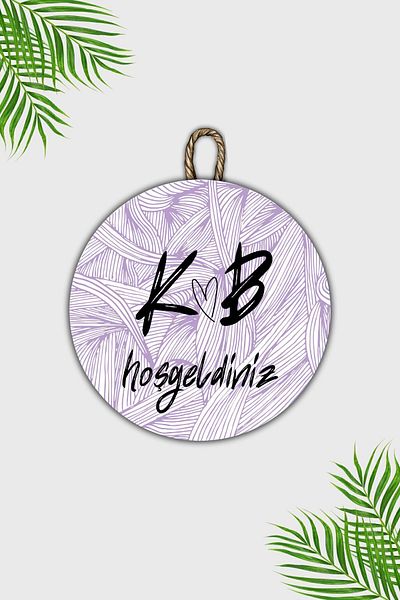 Dormot Home Modern Door Ornament - Purple Digital Wood Printing - Individual Custom Design Outdoor Door Ornament