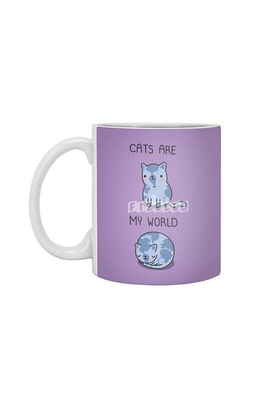 Fizello Cats Are My World White Trophy, Gift, Dowry, Presentation