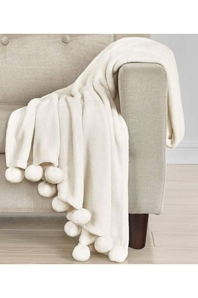 EACHTOME Sofa Shawl Soft Furry 100x160 Cm
