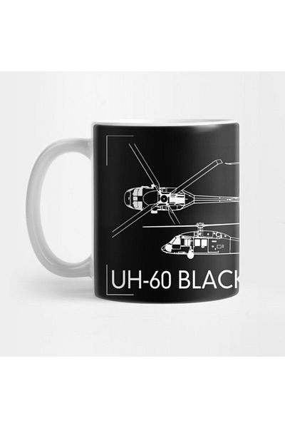 TatFast Uh-60 Black Hawk Military Helicopter Gift Mug