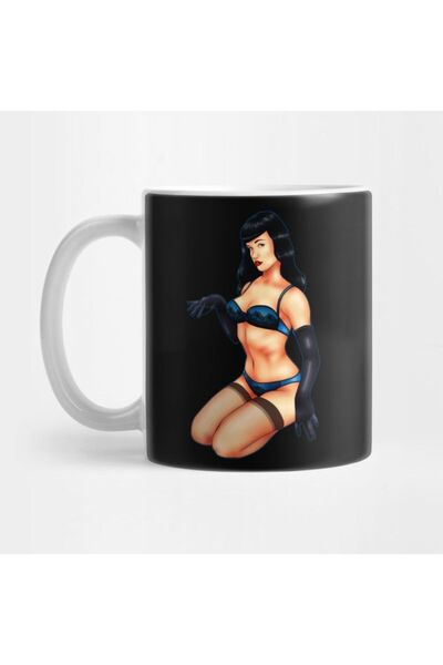 TatFast كوب ملون من Bettie Page Pin Up، هدية، مهر، حامل عرض