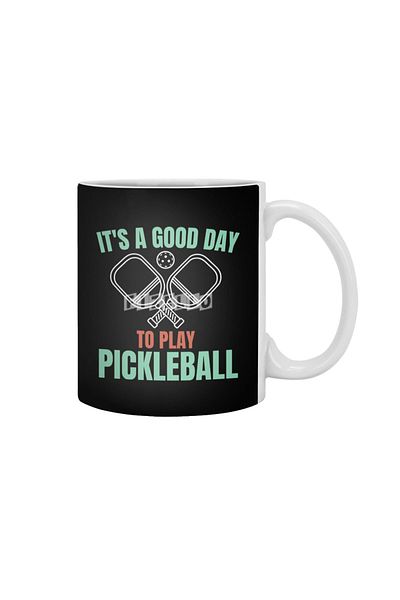 Fizello كوب أبيض من It's A Good Day To Play Pickleball، هدية، مهر، عرض