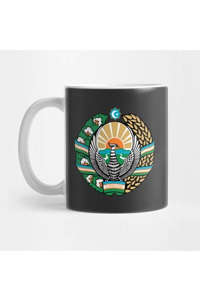 TatFast Uzbekistan Coat of Arms - Latein Version Mug, Gift, Dowry, Presentation