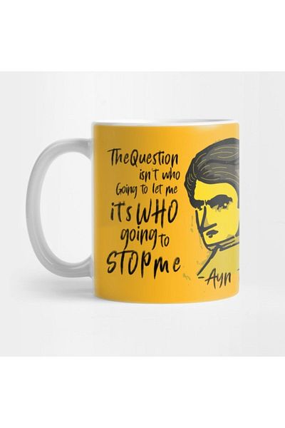 TatFast Ayn Rand Mug, Gift, Dowry, Presentation