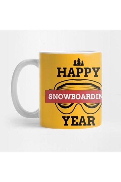 TatFast Happy Snowboarding Year Mug, Gift, Dowry, Presentation