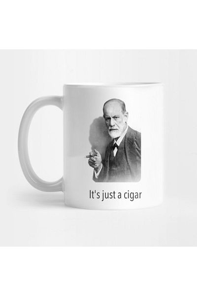 TatFast Sigmund Freud Mug - "It's Just a Cigar" Gift, Dowry and Presentation