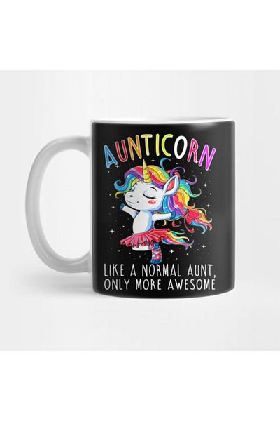 TatFast Aunticorn - كوب Dabbing Unicorn، مثل العمة الرائعة فقط