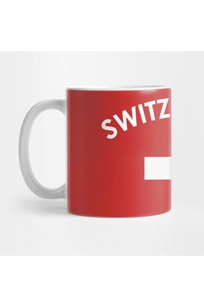 TatFast I Love Switzerland - Minimalist Swiss Flag Mug, Gift and Presentation