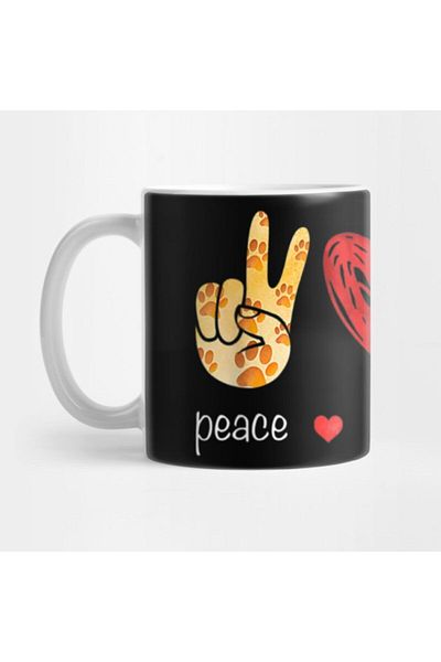 TatFast Peace Love Kangal Dog Kangal Dog Lover Gift Mug, Gift, Dowry, Presentation Holder