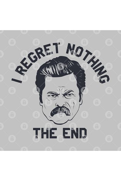 TatFast Ron Swanson Parks And Rec I Regret Nothing Mug