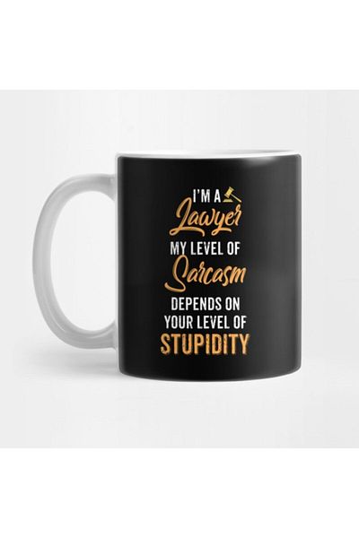 TatFast هدية Lawyer Sarcasm Level Funny Lawyer - كوب، هدية، مهر، عرض