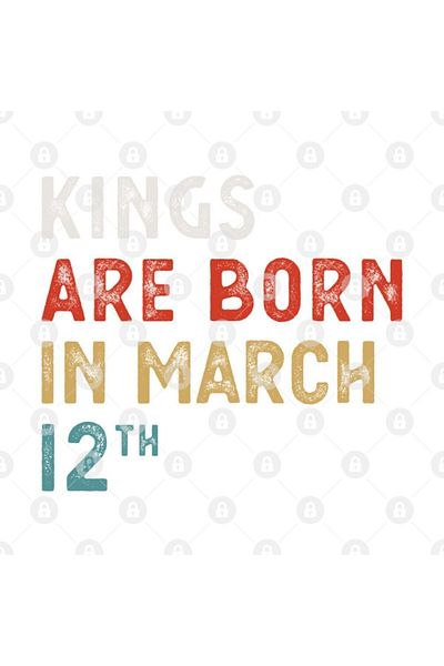 TatFast Kings Are Born In March 12 Th Vintage Retro Birthday Gift Mug