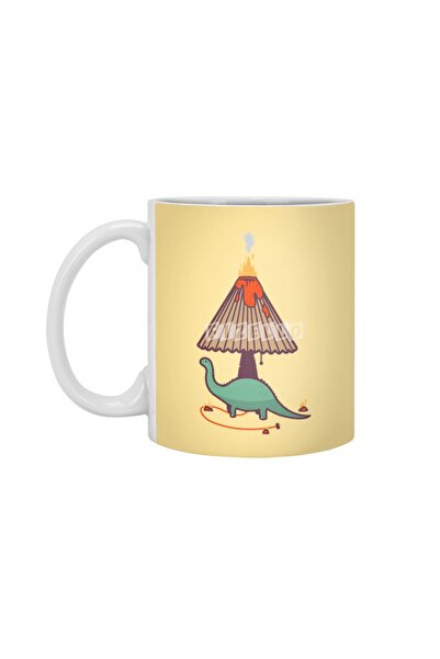 Fizello Lava Lamp Beyaz Kupa, Hediyelik, Çeyizlik, Sunumluk