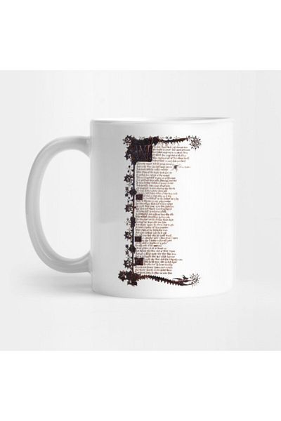 TatFast The Canterbury Tales Geoffrey Chaucer First Page Mug, Gift, Dowry, Presentation