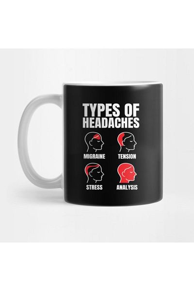 TatFast كوب تحليل المنطقة الحمراء المضحكة من Headache Meme، هدية، مهر، عرض