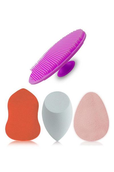 MUJGAN 4-Piece Makeup Sponge + Facial Cleansing Applicator Set