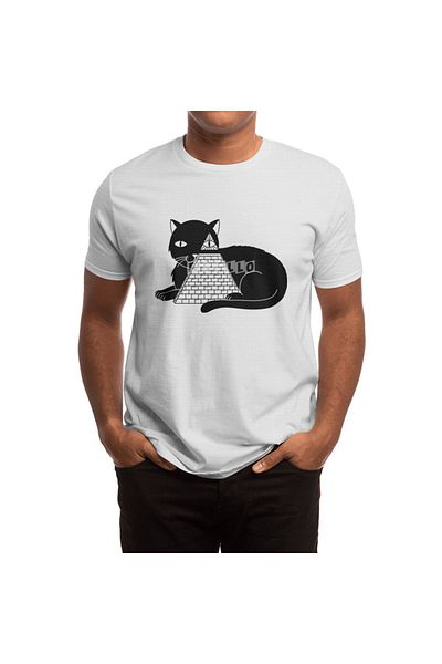 Fizello Ανδρικό και γυναικείο μπλουζάκι Unisex White Cat