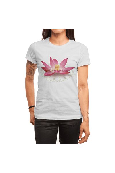 Fizello Tricou Lotus alb pentru bărbați și femei - unisex