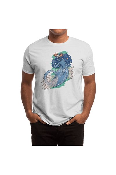 Fizello Ανδρικό και γυναικείο μπλουζάκι White Mermaid Grabs Back