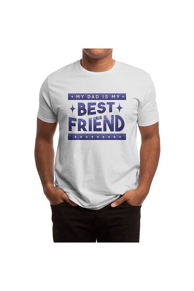Fizello Tricou alb pentru bărbați și femei - Tricou unisex Dad Is My Best Friend