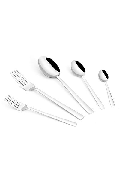 gök Tongue 36 Pieces 12 Person Dessert Group Dessert Spoon Dessert Fork Tea Spoon Set Set 12 Pieces 12 Pieces