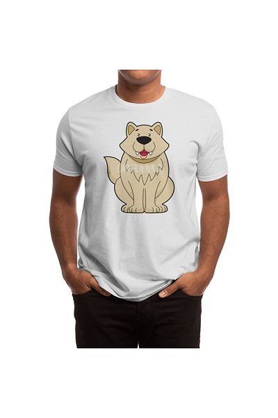 Fizello Tricou alb unisex - Tricou cu model câine drăguț, pentru bărbați și femei