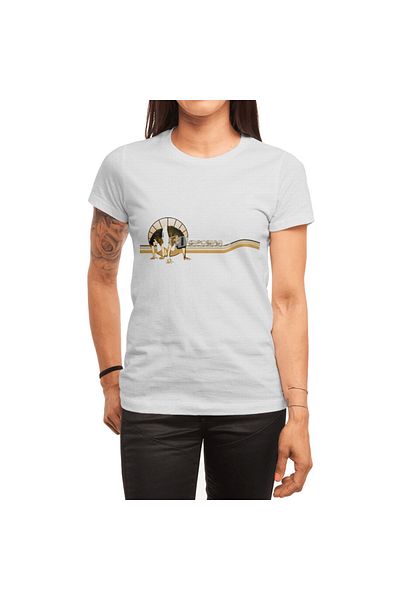 Fizello Tricou alb unisex Retro Capoeira