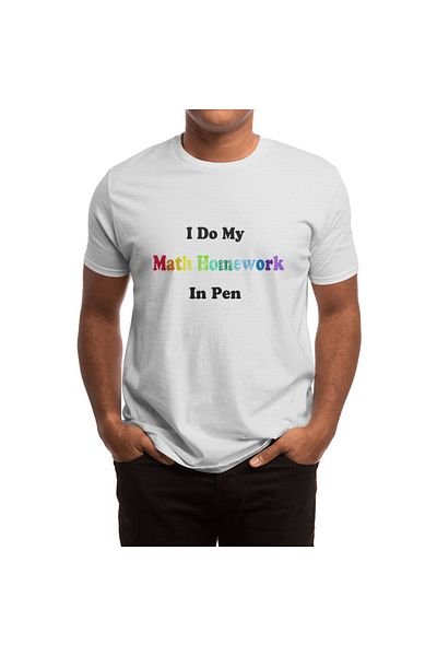 Fizello Tricou alb unisex pentru bărbați și femei - Math