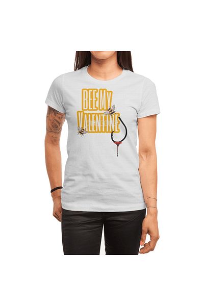 Fizello Tricou alb unisex Bee My Valentine