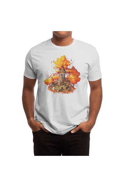 Fizello Tricou alb pentru bărbați și femei - Tricou unisex „Home Is Where The Hearth Is”