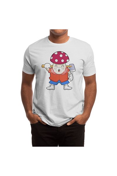 Fizello Mushroom Rash - Tricou alb unisex pentru bărbați și femei