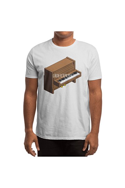 Fizello Класичний піксельний малюнок на футболці - чоловіча, жіноча та унісекс біла футболка