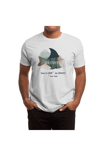 Fizello Λευκό μπλουζάκι Fishark Unisex