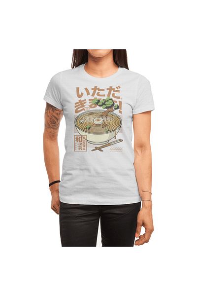 Fizello Λευκό μπλουζάκι Bonsai Ramen Zen Unisex