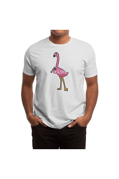 Fizello Λευκό μπλουζάκι Flamingo Mechanic With Wrench Unisex