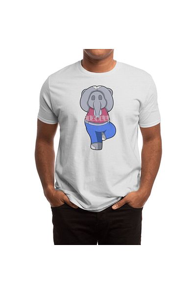 Fizello Elefant Yoga με Γυναικεία - Ανδρικά και Γυναικεία Λευκά T-Shirt, Unisex