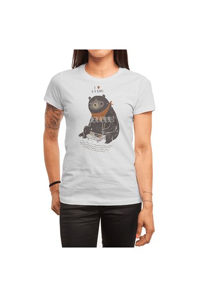 Fizello Λευκό μπλουζάκι I Love Sushi Unisex