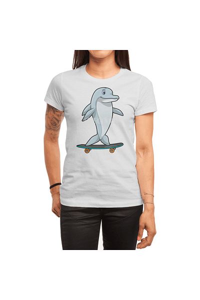 Fizello Tricou Dolphin Skater - Model Sport, Design Skateboard