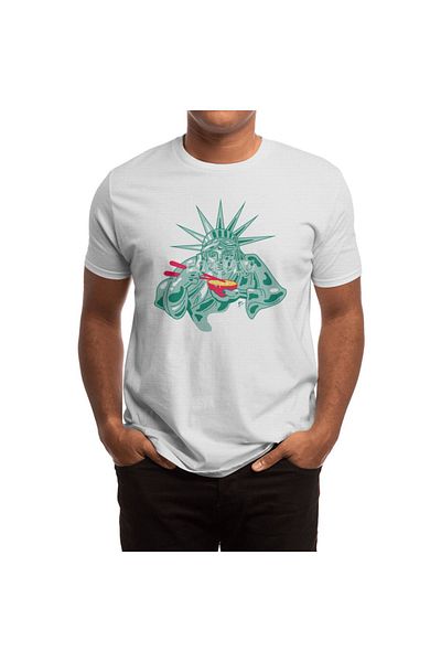 Fizello Λευκό μπλουζάκι Unisex My Liberty Ramen