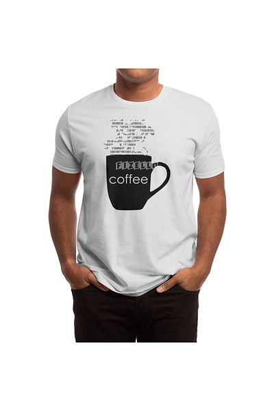 Fizello Λευκό μπλουζάκι Unisex του Developer's Coffee