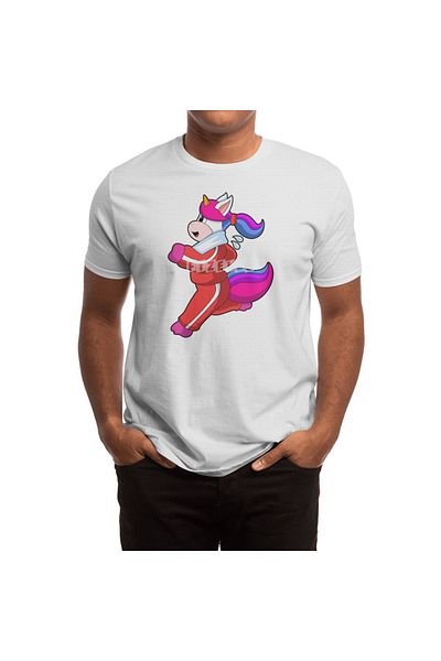 Fizello Unicorn At Running - Tricou alb pentru bărbați și femei, unisex