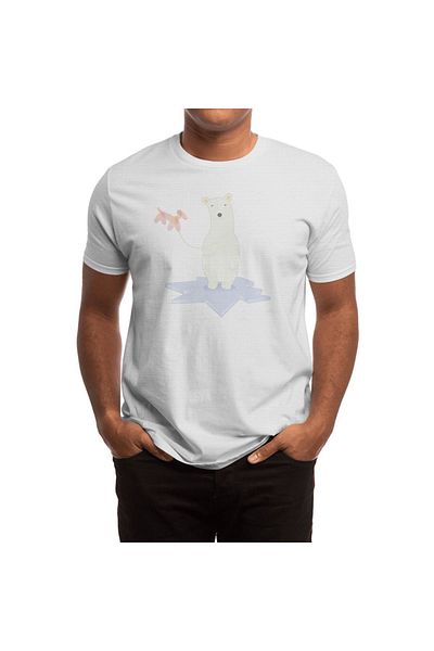 Fizello Polar Bears Love Balloons - Ανδρικό και Γυναικείο Λευκό T-Shirt