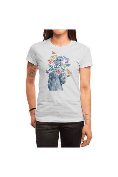 Fizello Μπλουζάκι Madame Butterfly White Unisex - Μπλουζάκι για άνδρες και γυναίκες