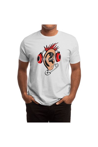 Fizello Tricou alb unisex - Let's Listen A Music, Tricou pentru bărbați și femei