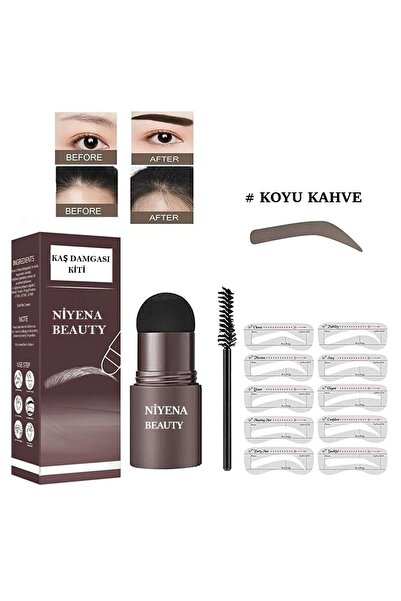 Niyenabeauty Kaş Damgası Şekillendirme Kiti Koyu Kahverengi