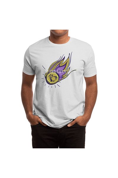Fizello Bitcoin Destroyed Illustration Tricou alb pentru bărbați și femei unisex