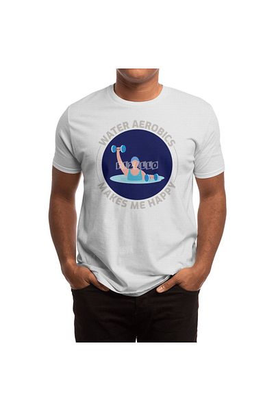 Fizello Μπλουζάκι Aqua Aerobics για άνδρες και γυναίκες - Unisex Λευκό T-shirt