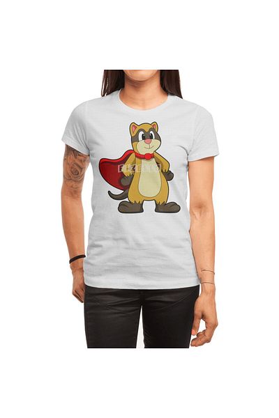Fizello Ανδρικό και γυναικείο μπλουζάκι Unisex Λευκό Meerkat Cape